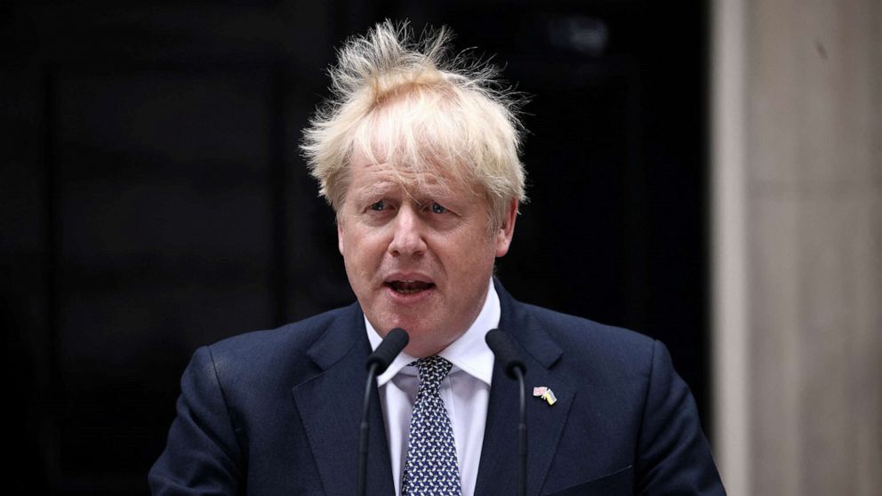PHOTO: Boris Johnson announced his resignation Thursday after the latest ethics scandal around his leadership led 50 senior lawmakers to quit the government.