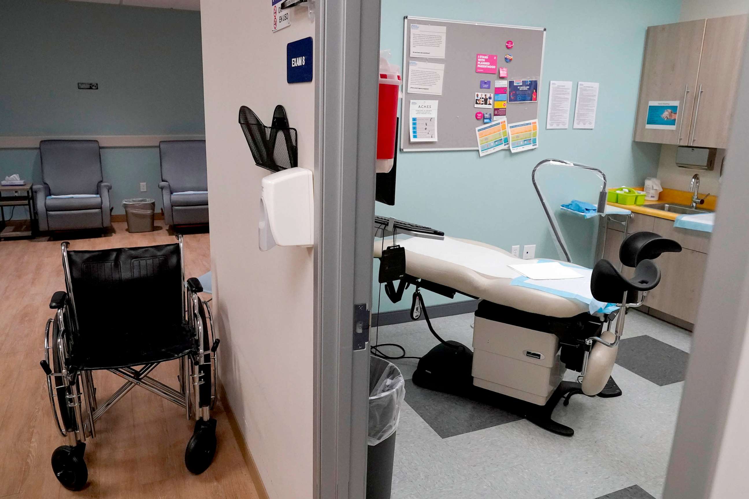 PHOTO: FILE - An unoccupied recovery area, left, and an abortion procedure room are seen at a Planned Parenthood Arizona facility in Tempe, Ariz., June 30, 2022.