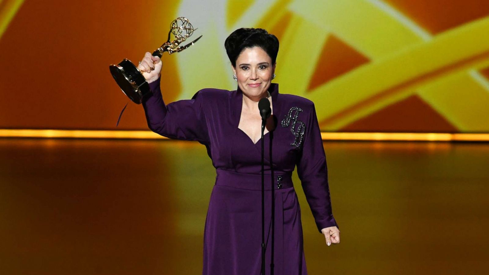 PHOTO: Alex Borstein accepts the Outstanding Supporting Actress in a Comedy Series award for 'The Marvelous Mrs. Maisel' onstage during the 71st Emmy Awards at Microsoft Theater on September 22, 2019 in Los Angeles, California.