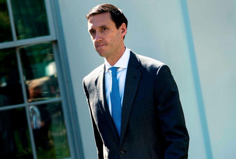 PHOTO: Tom Bossert walks out of the White House campus September 28, 2017 in Washington, DC.