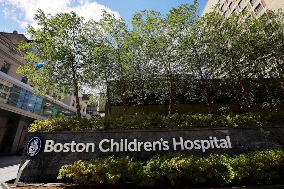 PHOTO: A sign marks the entrance to Boston Children's Hospital in Boston, August 18, 2022. 