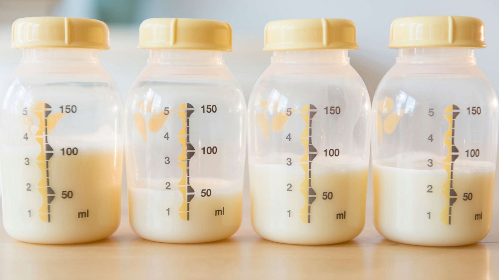 PHOTO: Bottles of breast milk in a stock photo.