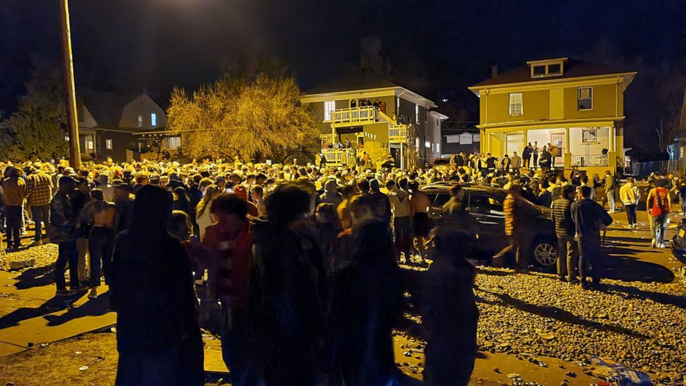 Hundreds of rowdy revelers throw outofcontrol street party near