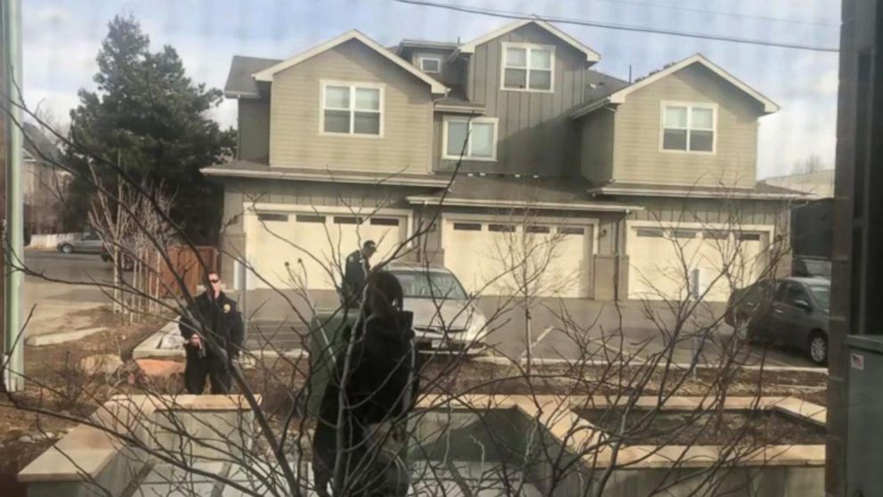 PHOTO: Cell phone video shows police, some with guns drawn, confronting a black man in Boulder, Colorado, on March 1, 2019, who claimed he was just picking up trash on his own property with a metal trash grabber.