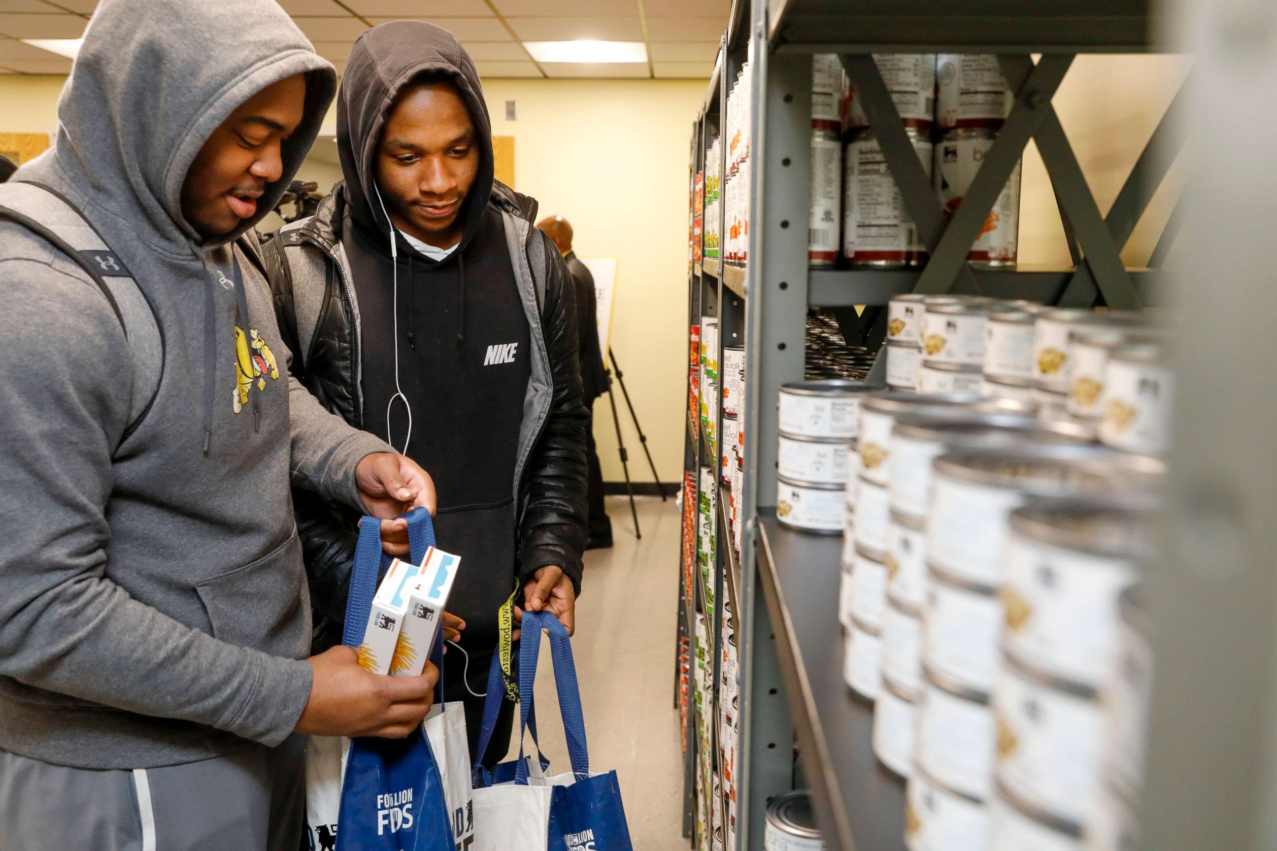 PHOTO: Students check out a lounge-style food pantry opened at Bowie State University in Maryland on Feb. 17, 2020.