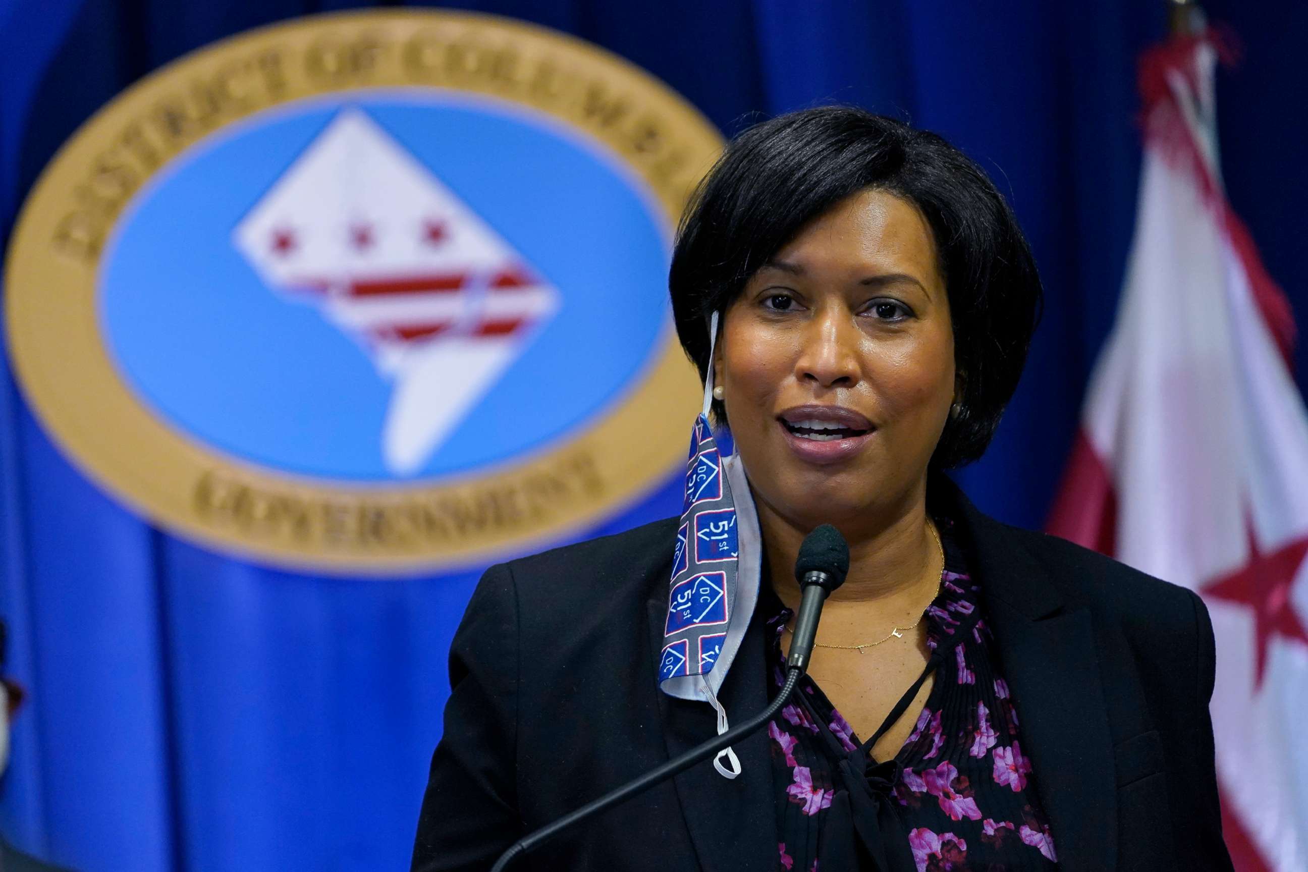PHOTO: District of Columbia Mayor Muriel Bowser speaks during a news conference in Washington, D.C., Nov. 4, 2020. 