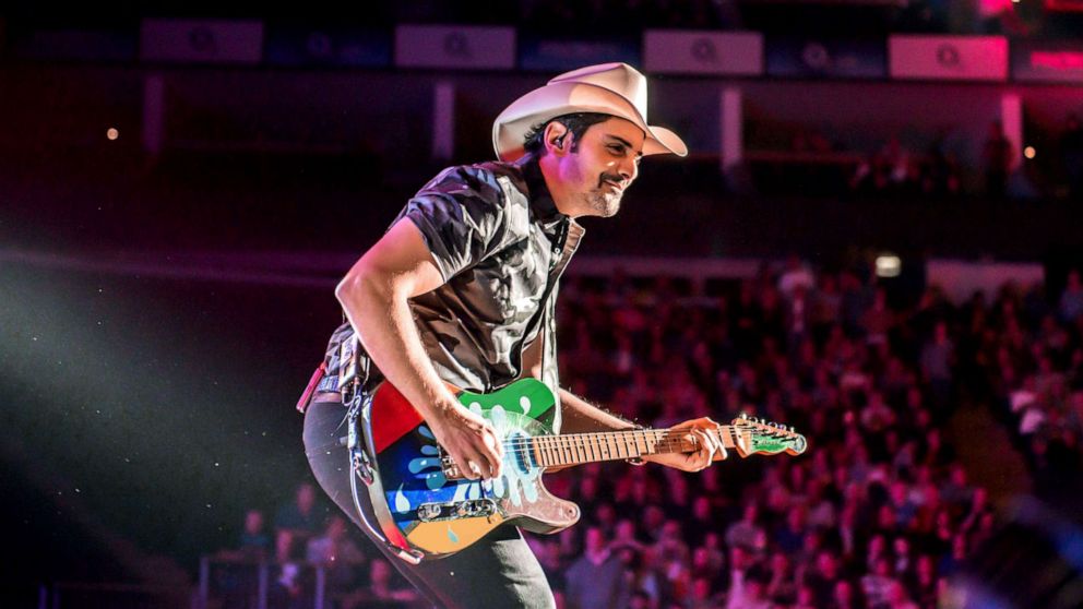PHOTO: Brad Paisley performs on stage in London Oct. 12, 2019.