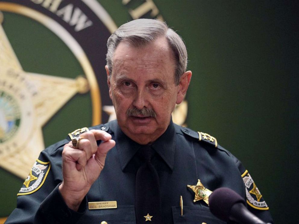 PHOTO: Palm Beach County Sheriff Ric Bradshaw speaks to members of the press, Nov 29, 2018.