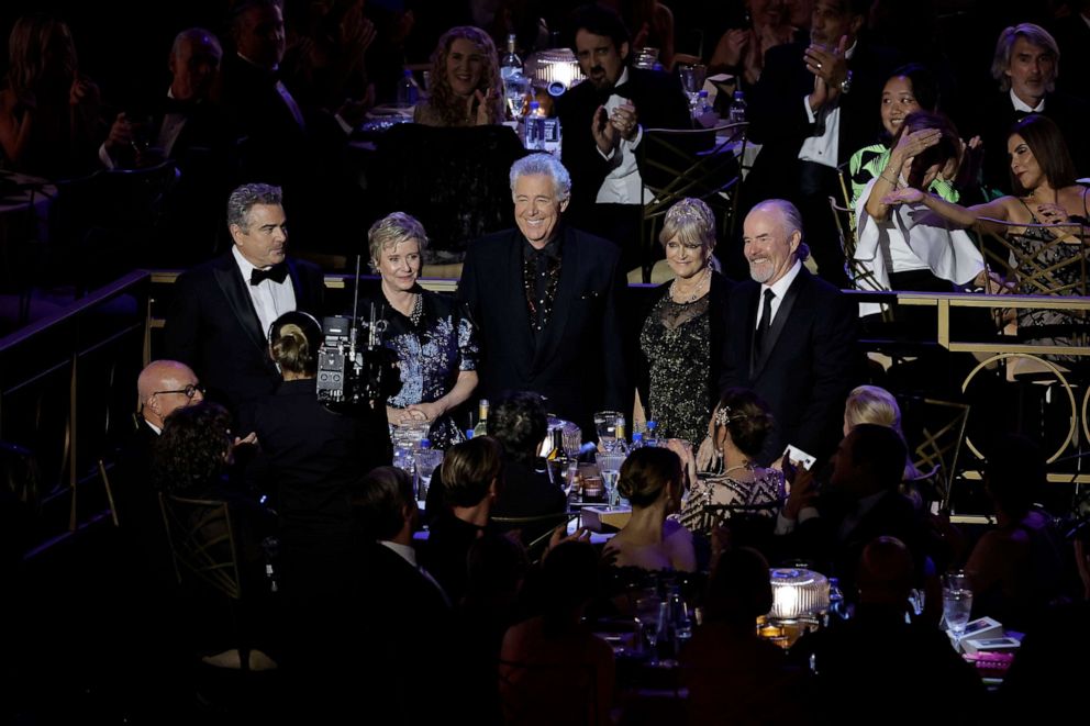 PHOTO: Christopher Knight, Eve Plumb, Barry Williams, Susan Olsen, and Mike Lookinland of "Brady Bunch" attend the 74th Primetime Emmys at Microsoft Theater, on Sept. 12, 2022, in Los Angeles.