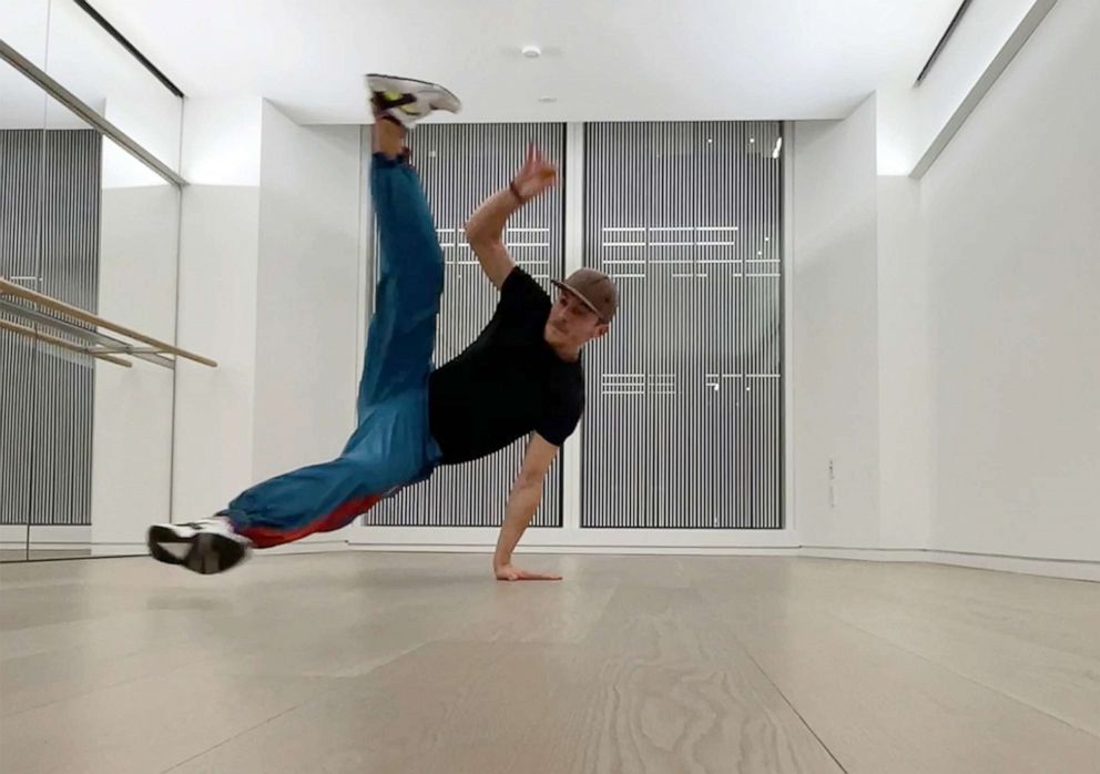 PHOTO: Opera singer Jakub Jozef Orlinski shows off his break dancing skills.