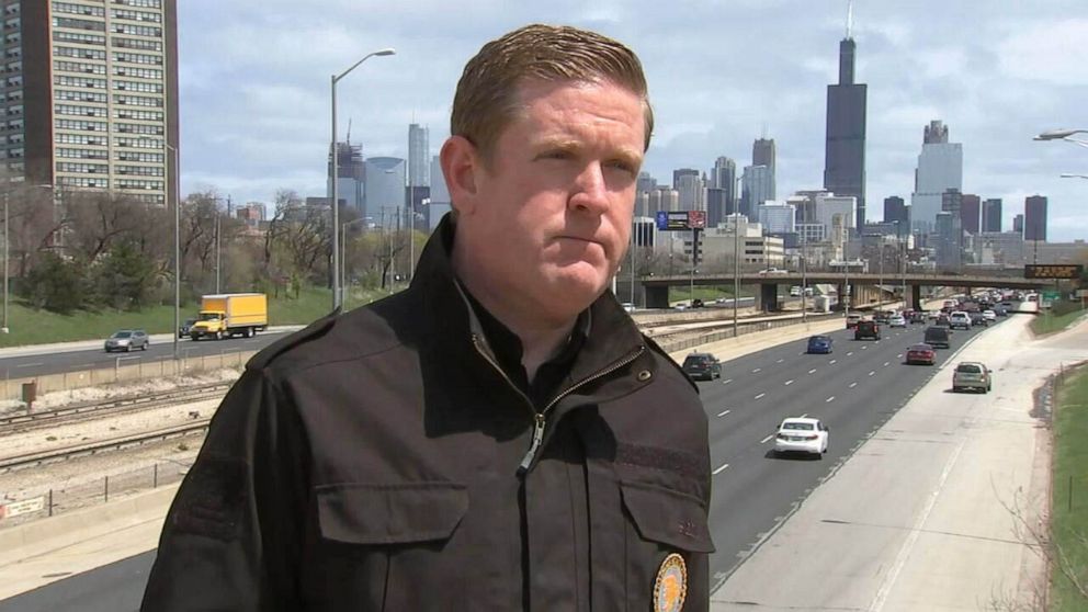 PHOTO: Illinois State Police Director Brendan Kelly tells ABC News that his police department is employing new tactics to better identify highway shooting suspects.