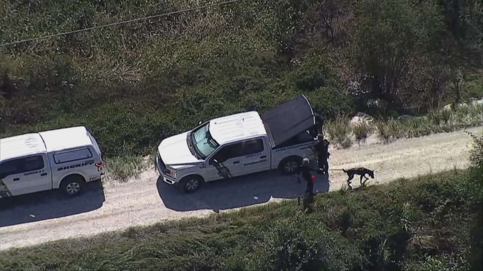 PHOTO: Law enforcement search the Myakkahatchee Creek Environmental Park in Florida for Brian Laundrie, Oct. 20, 2021.