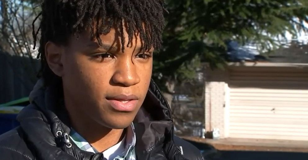 PHOTO: The Black teenager, who was identified as an eighth grader named Kye, spoke with WABC about his experience after he was handcuffed by police.