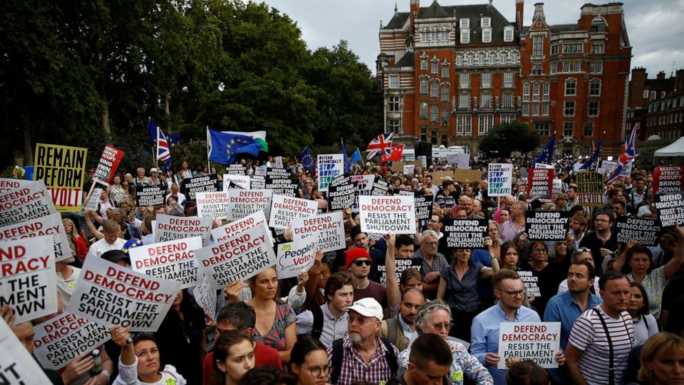 Image result for 'Stop the coup': Protests across UK over Johnson's suspension of parliament