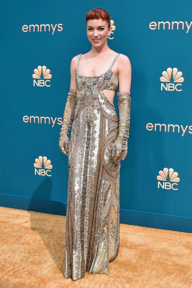 PHOTO: Britt Lower arrives for the 74th Emmy Awards at the Microsoft Theater in Los Angeles, on Sept. 12, 2022.