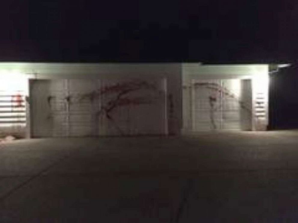 PHOTO: Barry Brodd's former home is seen vandalized in images posted to the Santa Rosa Police Department's Facebook page following his testimony in Derek Chauvin's trial.