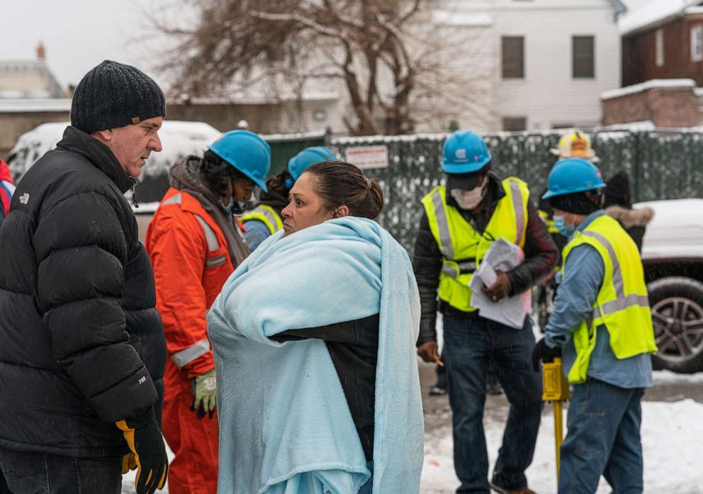 PHOTO: A gas explosion in a Bronx home sent nine people to the hospital, Feb. 18, 2021, in New York.