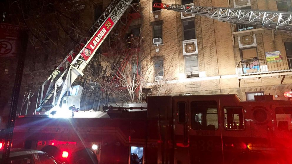 PHOTO: At least 15 people were seriously injured in a massive fire in the Belmont section of Bronx, New York, according to the FDNY.
