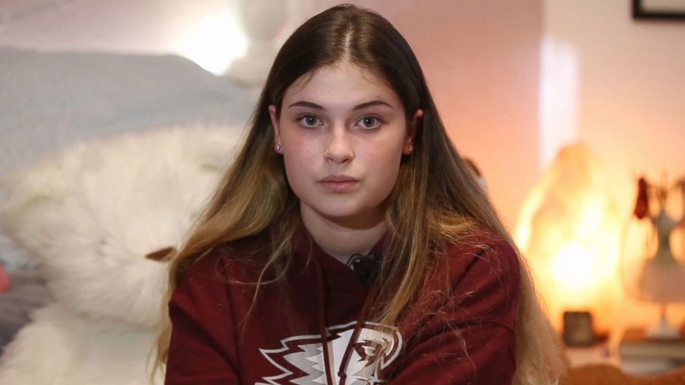 Brooke Harrison, 14, was inside Marjory Stoneman Douglas High School during the shooting on Feb. 14, 2018, in Parkland, Fla. 
