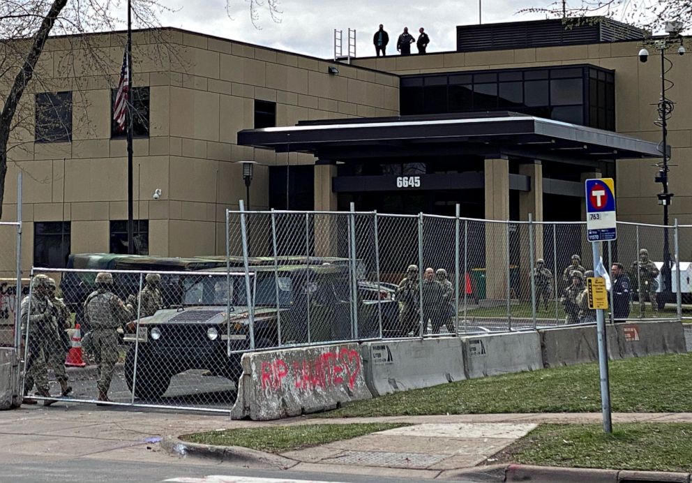 PHOTO: Brooklyn Center Police Department in Brooklyn Center, Minn. on April 14, 2021.