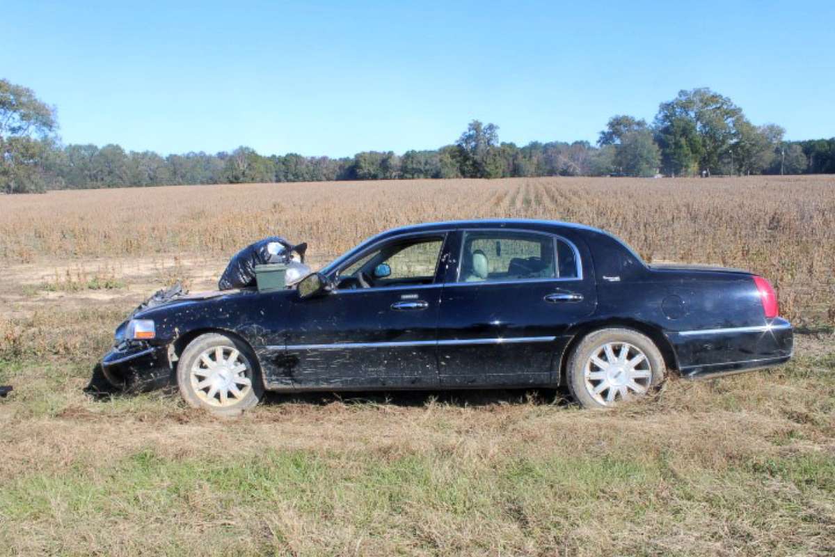 PHOTO: A 2008 black Lincoln Town Car was found in Clarendon County, South Carolina, inside an abandoned trailer believed to have been towed by an RV belonging to U.S. Marine Corps serivceman Michael Alexander Brown.
