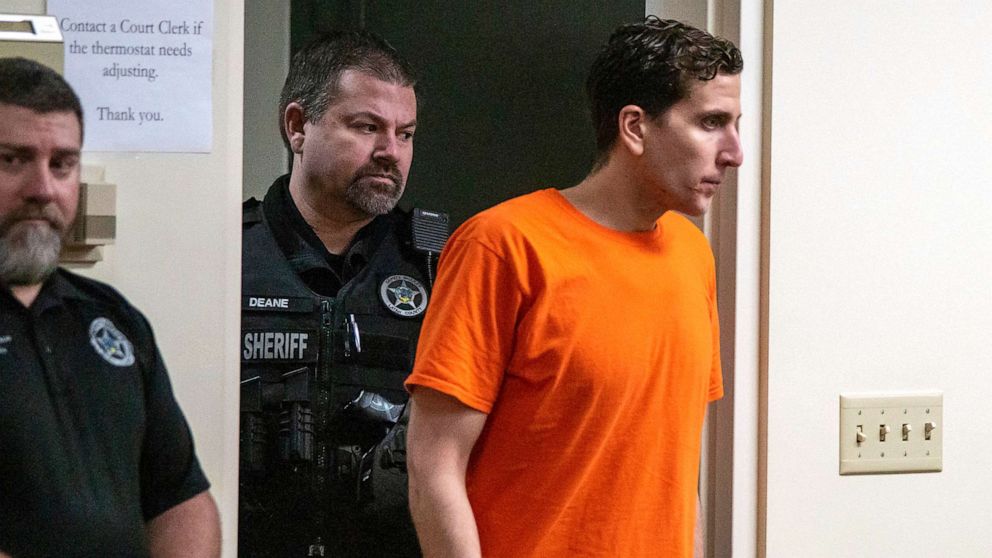 PHOTO: Bryan Kohberger enters a courtroom in Moscow, Idaho, Jan. 12, 2023, for a status hearing.