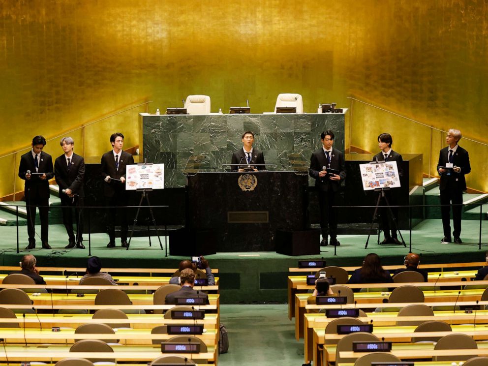 WATCH: BTS members speak about the COVID-19 pandemic at the 2021 United  Nations General Assembly 