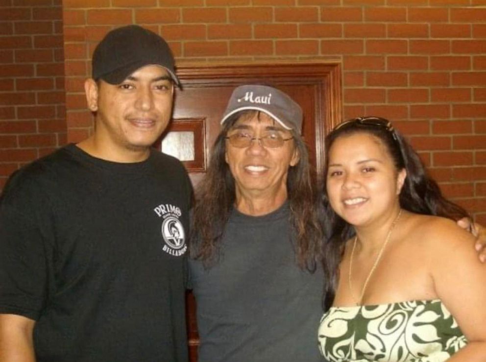 PHOTO: In an undated photo, Buddy Jantoc, center, is seen with his granddaughter Keshia Alakai and her husband.