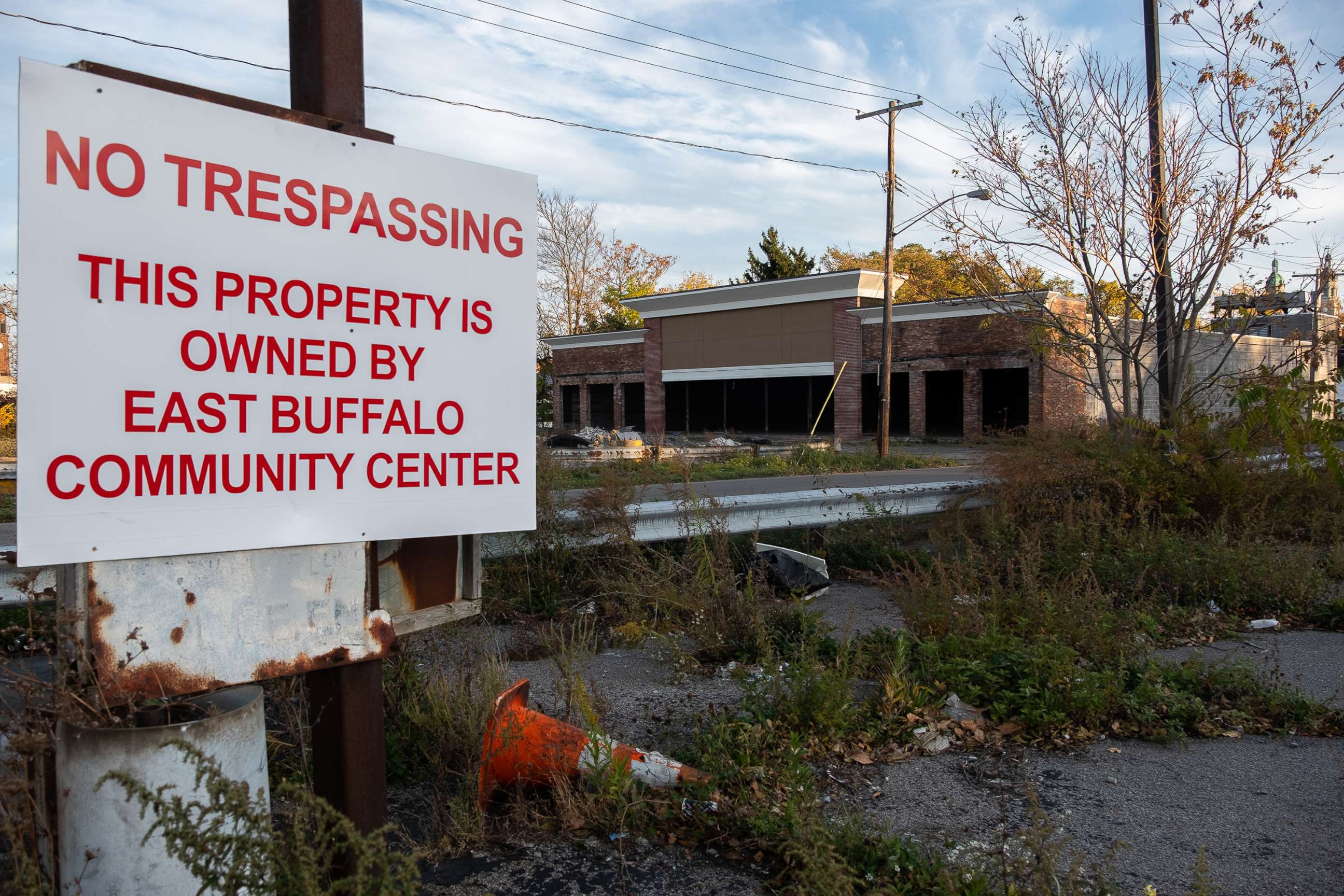 PHOTO: An abandoned lot off Broadway Street in an under-developed area on the east side of Buffalo, N.Y., Oct. 24, 2022.