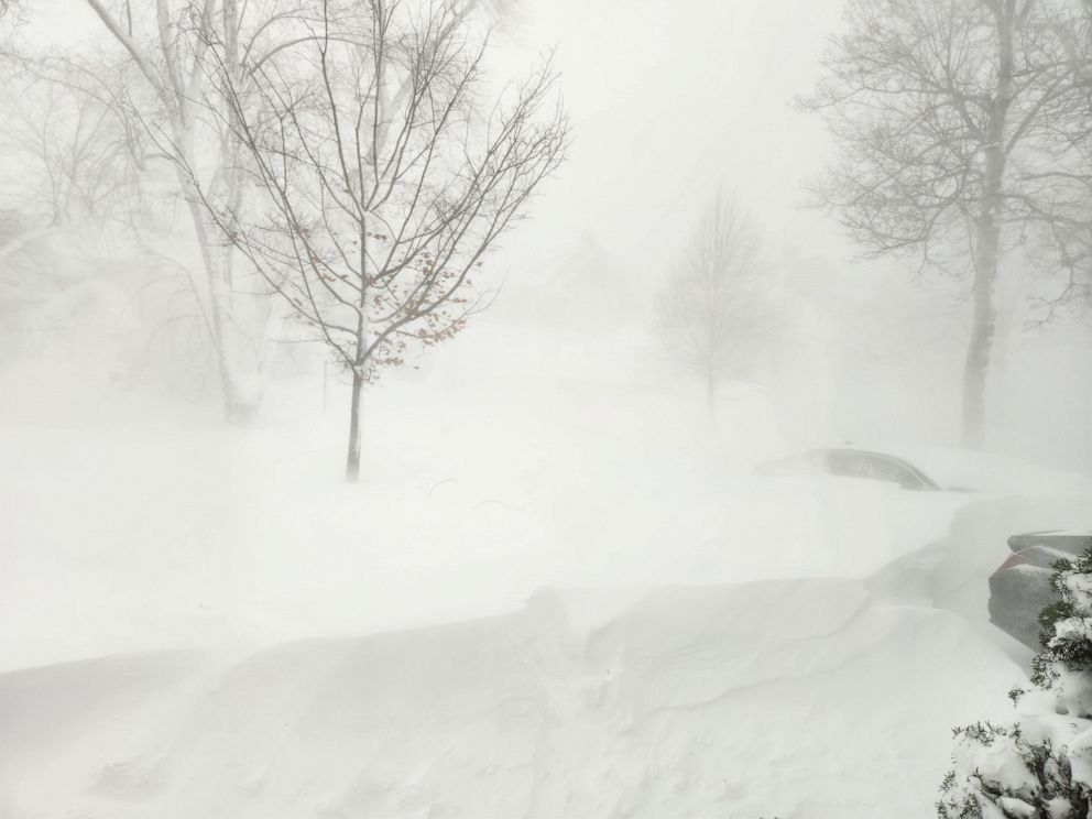 PHOTO: Snowdrifts are shown during a blizzard in Buffalo, N.Y., on Dec. 24, 2022.
