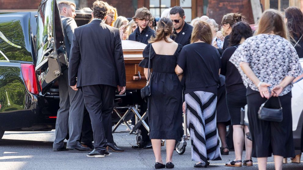 Families, friends and mourners gathered for the funeral of Roberta Drury, 32, the youngest of the 10 Buffalo shooting victims. 