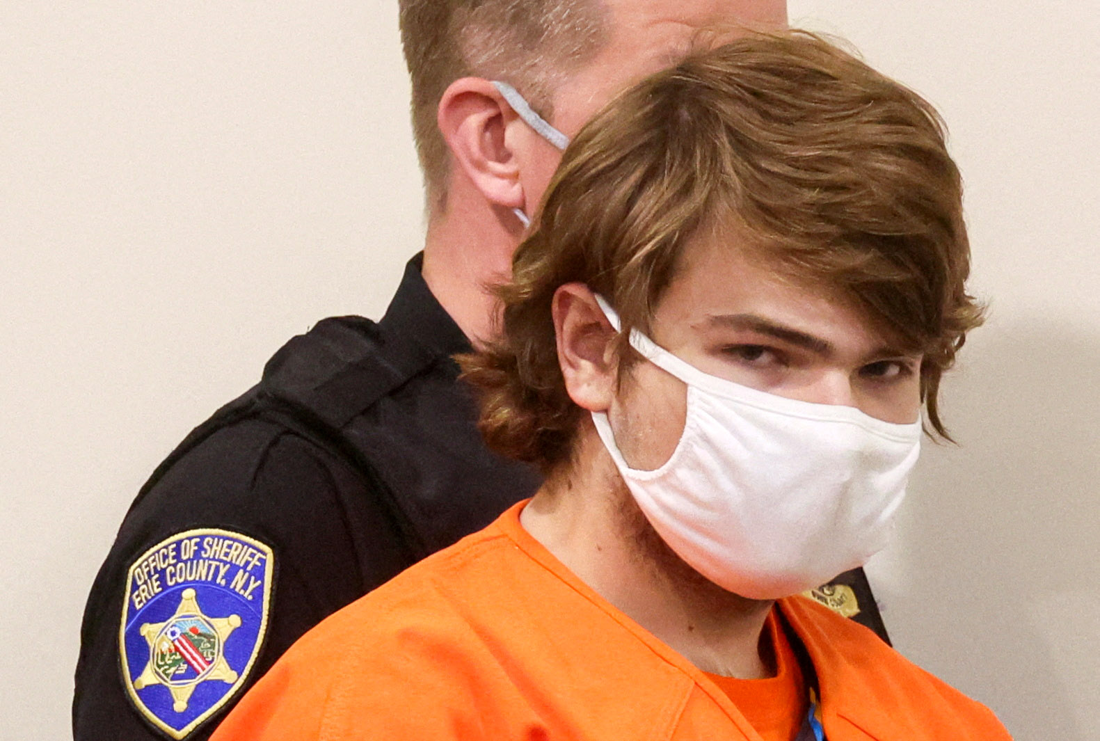 PHOTO: Buffalo shooting suspect, Payton S. Gendron, appears in court accused of killing 10 people in a live-streamed supermarket shooting in a Black neighborhood of Buffalo, N.Y., May 19, 2022. 