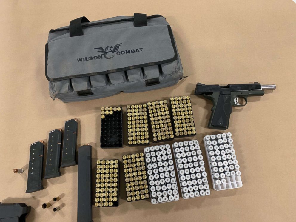 PHOTO: A man allegedly built an arsenal at a Southern California park, where he had a loaded gun, a vest and over a dozen magazines hidden in a storage room.