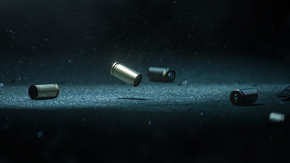 PHOTO: Bullet casings lay on the asphalt in an undated stock image.