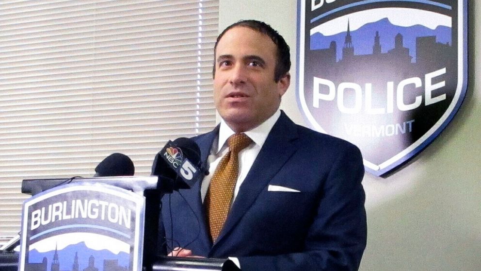 PHOTO: In this April, 10, 2018, file photo, Police Chief Brandon del Pozo speaks during a news conference in Burlington, Vt. The chief told The Associated Press that he used an anonymous Twitter account in July to troll a government critic.