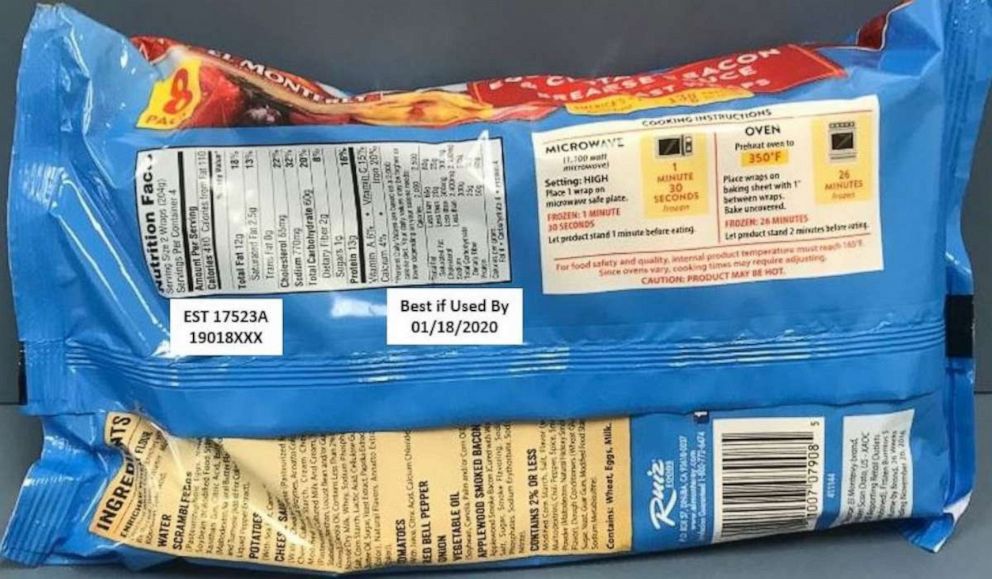 PHOTO: Ruiz Foods, Inc., has recalled eight packs of El Monterey frozen breakfast burritos after consumers found "small rocks" inside them.
