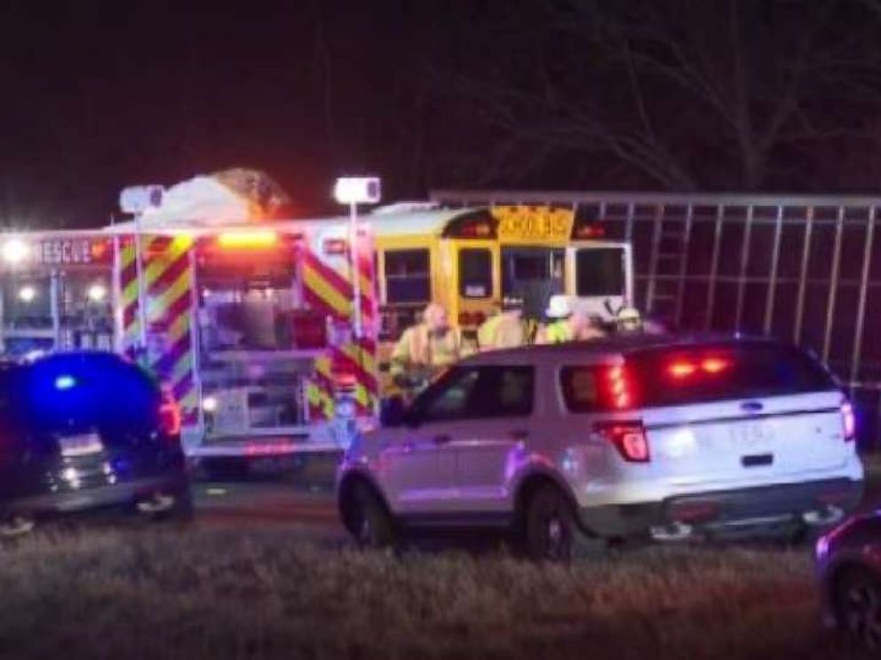 Police responded to a fatal school bus crash in Illinois on Wednesday, Dec. 5, 2018.