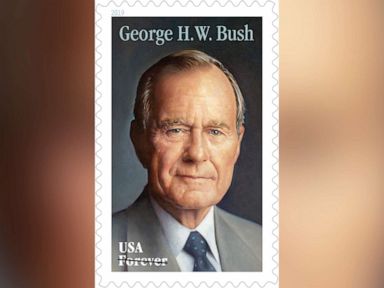 PHOTO: A commemorative Forever stamp honoring former President George H.W. Bush will be issued on his birthday, June 12. A first-day-of-issue ceremony will be held that day at the George H.W. Bush Presidential Library and Museum in College Station, Texas.