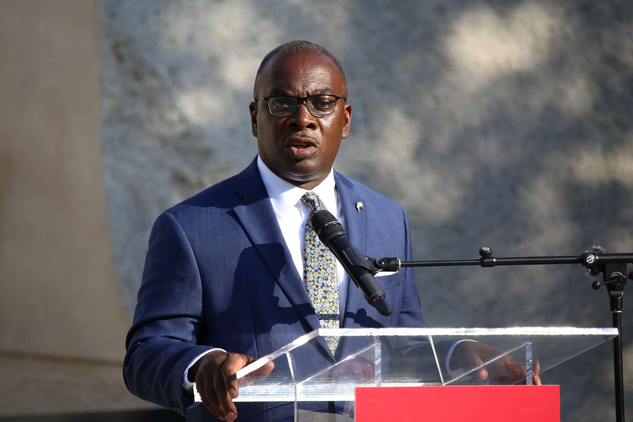 PHOTO: Buffalo Mayor Byron Brown delivers remarks at the Fights For You rally at the National Urban League conference on July 20, 2022, in Washington D.C.