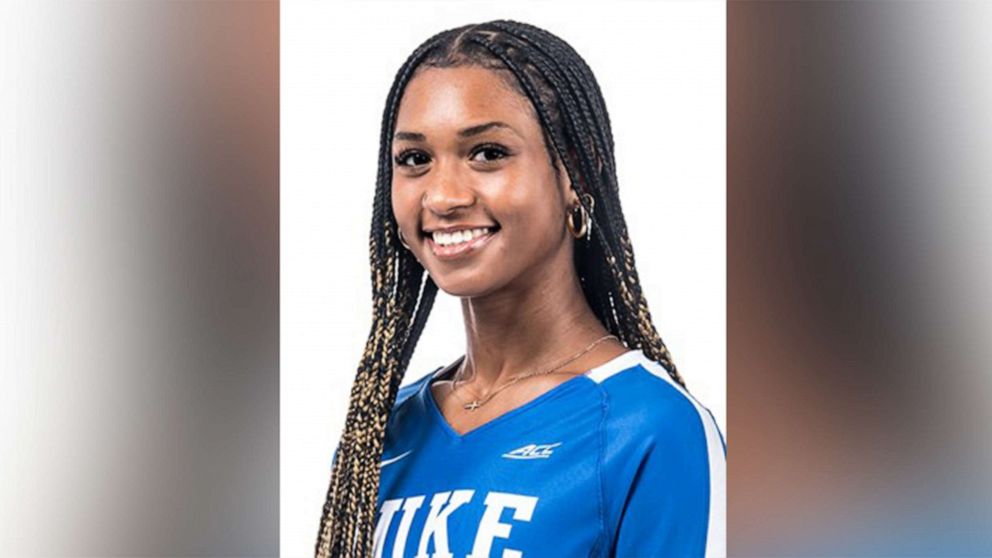 PHOTO: Duke University women's volleyball outside hitter Rachel Richardson is pictured in the official team roster portrait for the 2022 season.