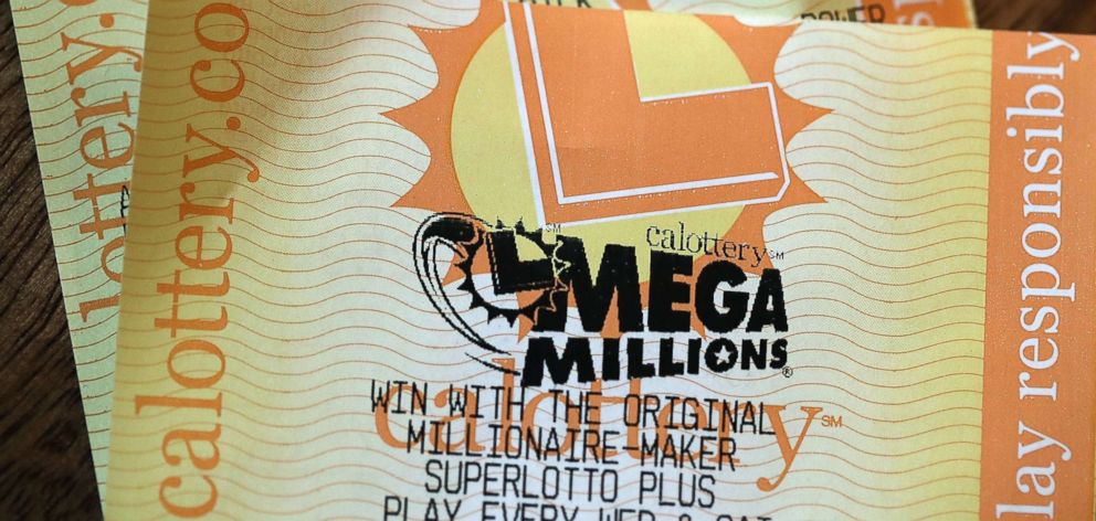 PHOTO: A Mega Millions lottery ticket is displayed on Jan.3, 2018 in San Anselmo, Calif.