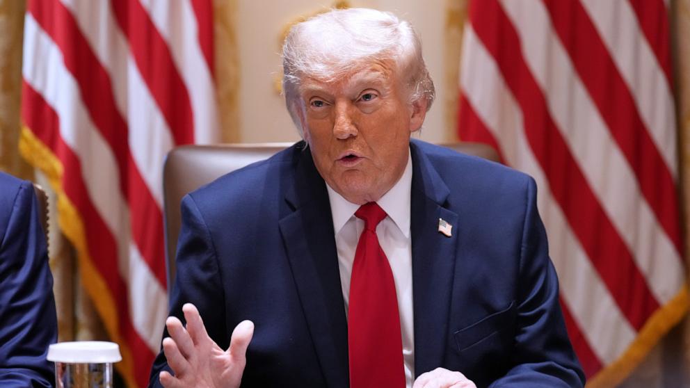 PHOTO: President Donald Trump speaks during a cabinet meeting in the Cabinet Room at the White House, in Washington, May 27, 2026. 