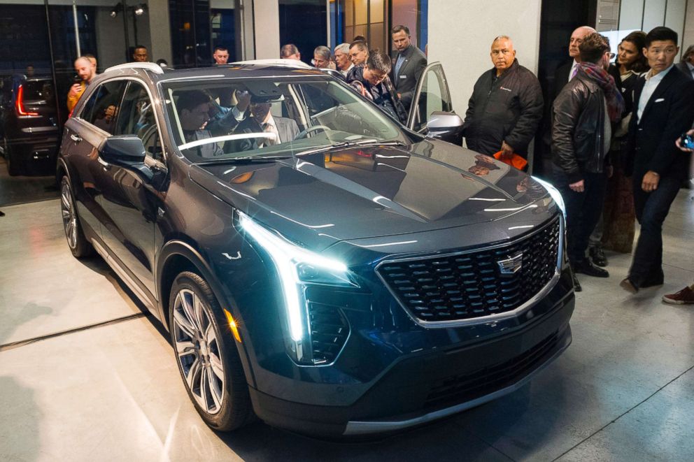 PHOTO: Cadillac unveils its SUV called the XT4 at the New York Auto Show, March 27, 2018.