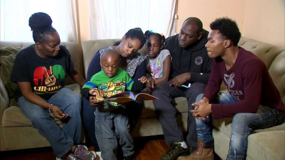 PHOTO: Caleb Green, 4,  and his family celebrate his reading 100 different books in a day.