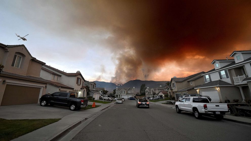 Fast Moving 1400 Acre Brush Fire Prompts Mandatory Evacuations In California Abc News 7066