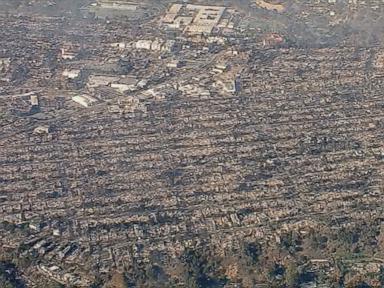 Scenes of destruction emerge from the LA wildfires