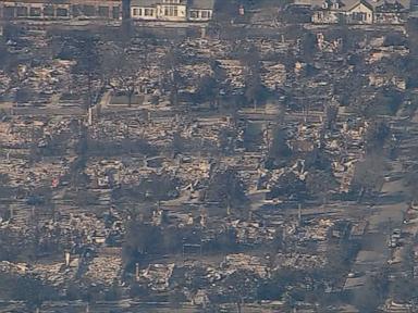 Scenes of destruction emerge from the LA wildfires