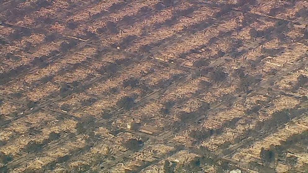 PHOTO: Aerial view of the Pacific Palisades neighborhood on Jan. 9, 2025.