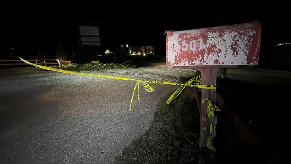 PHOTO: Police tape blocks off a crime scene near a shooting in Half Moon Bay, Calif., Jan. 23, 2023.