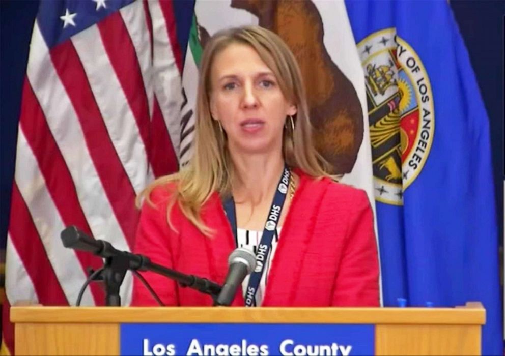 PHOTO: Dr Christina Ghaly, the Director of the Department of Health Services for Los Angeles County, speaks during a press conference updating on the surge of COVID-19 and status of hospitals, Dec. 17, 2020.